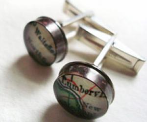 Antique Map Cufflinks