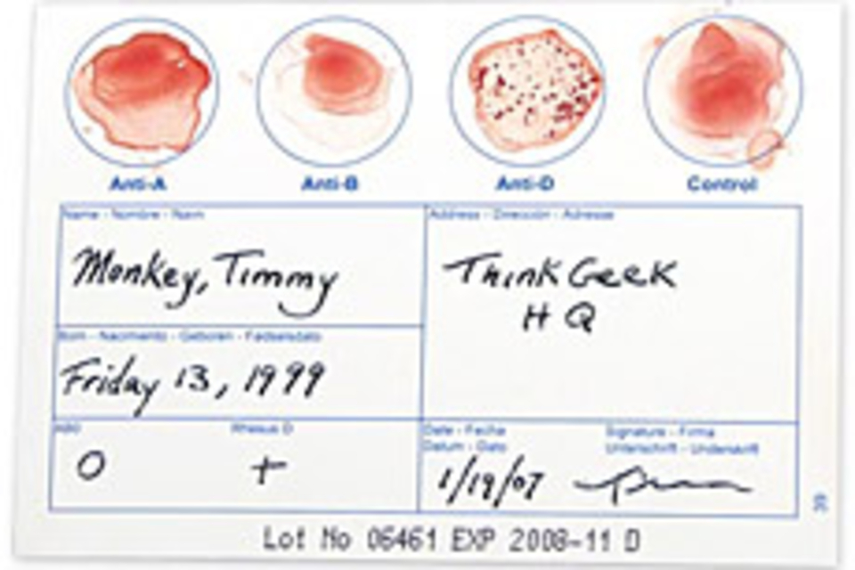 DIY Blood Typing Test DIY Blood Typing Test