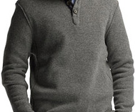 Banana Republic Chunky Button-Mock Pullover