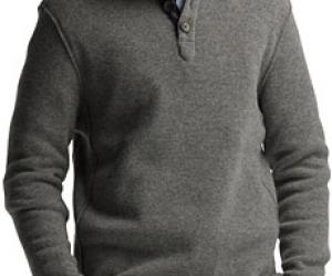Banana Republic Chunky Button-Mock Pullover