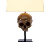 Bronze Skull Lamp