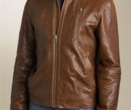 Cole Haan Shrunken Lambskin Moto Jacket