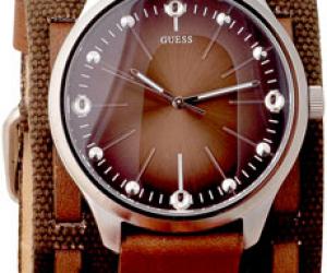 Guess Brushed Buffalo Cuff Watch