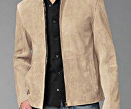 Cole Haan Suede Baseball Jacket