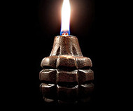 Hand Grenade Oil Lamp