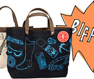 Jack Spade Reversible Superhero Coal Bag