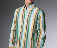 Lacoste Striped Button-Down Shirt