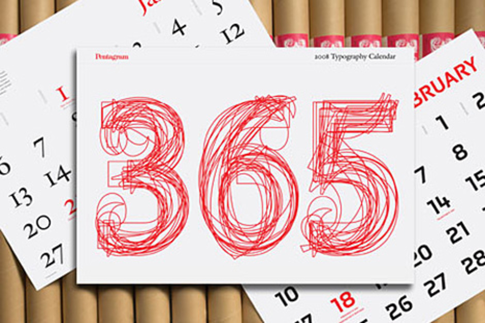 Pentagram 2008 Typography Calendar Pentagram 2008 Typography Calendar