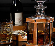 Ralph Lauren Leather-and-Crystal Decanter