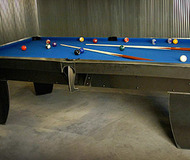 Sculpted Steel Billiard Table