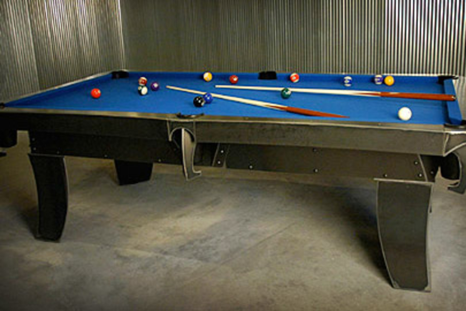 Sculpted Steel Billiard Table Sculpted Steel Billiard Table