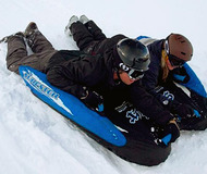 Surfster Double Black Ice Snow Sled/Ski Tube
