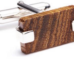Teak Wood Cufflinks