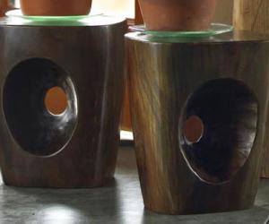 Teak Keyhole Table