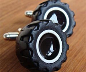 Toy Wheel & Tire Cufflinks