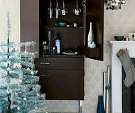 West Elm Bar Cabinet & Hutch