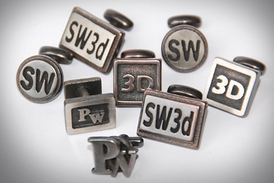 Custom 3D Printed Metal Cufflinks Custom 3D Printed Metal Cufflinks