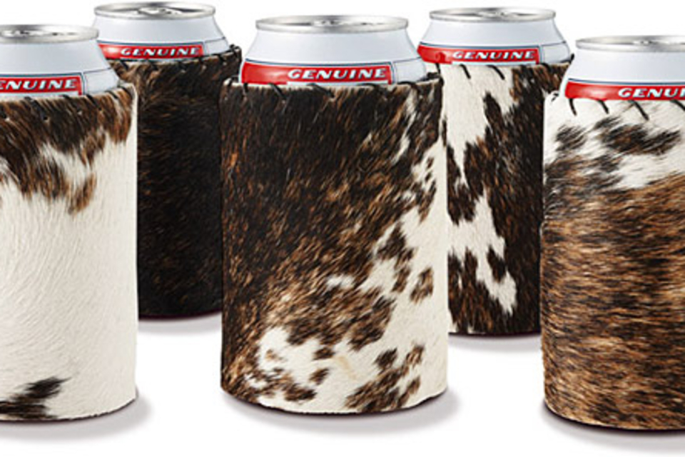Cowhide Koozies Cowhide Koozies