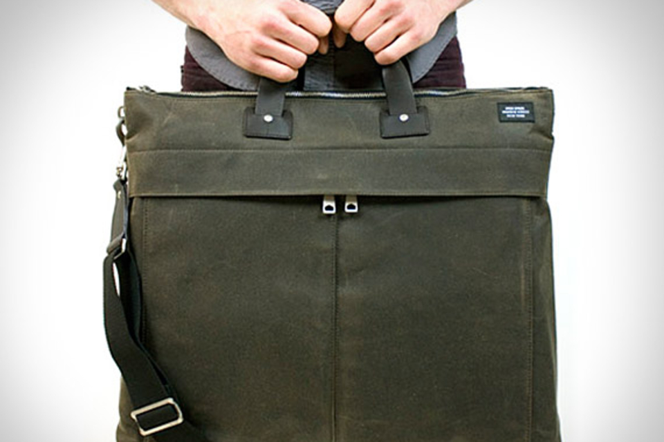 Jack Spade Waxwear Flat Utility Bag Jack Spade Waxwear Flat Utility Bag