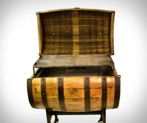 Whiskey Barrel BBQ Pit