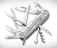 Victorinox Swiss Army Silver Tech Huntsman Knife
