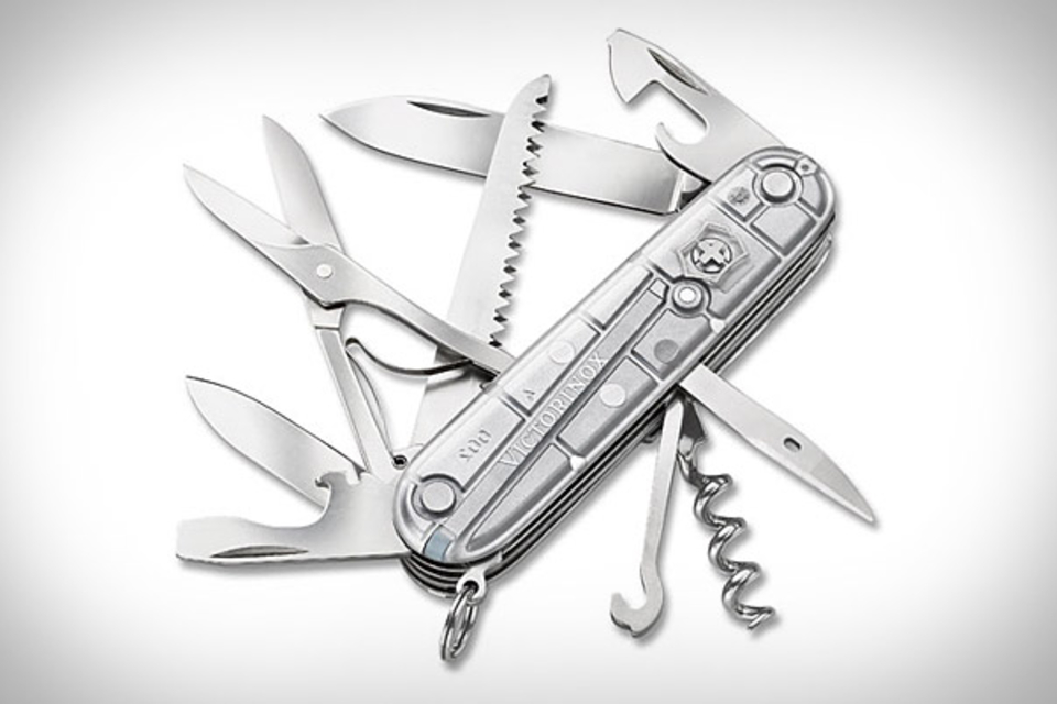Victorinox Swiss Army Silver Tech Huntsman Knife Victorinox Swiss Army Silver Tech Huntsman Knife