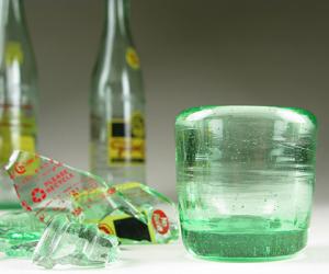 Blown Recycled Bottle Shot Glass