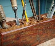 Reclaimed Timber Desk Caddy
