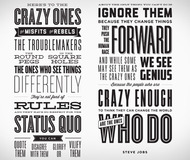 Here's To The Crazy Ones Letterpress Poster