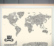 Moustache World Map
