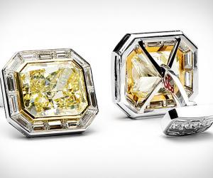 Jacob & Co. Canary Diamond Cufflinks