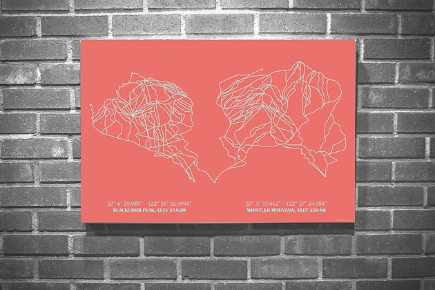 Lifts & Bounds Ski Mountain Prints