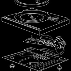 Exploded Turntable T-Shirt