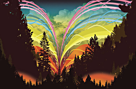 Beautiful Falling Remixed Print