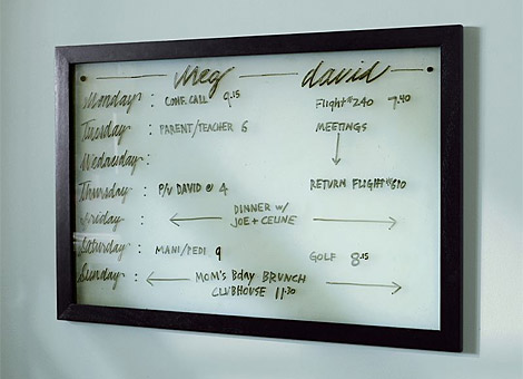 Framed Frosted Glass