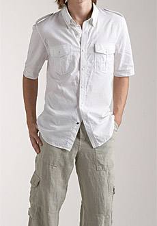 Juicy Couture Military Oxford Shirt & Linen Cargo Pants