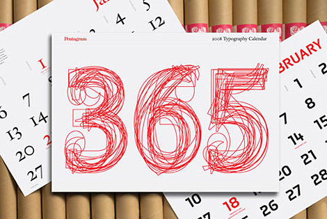Pentagram 2008 Typography Calendar