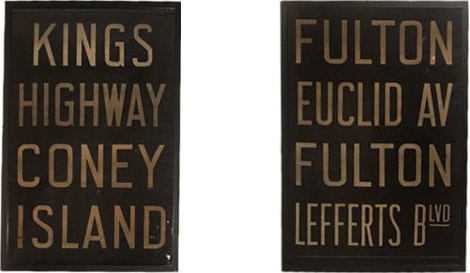 Vintage New York Subway Signs