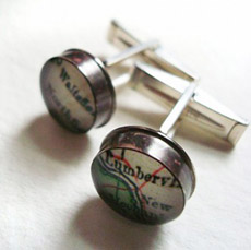 Antique Map Cufflinks