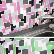 tetris bathroom tiles