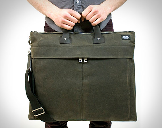 Jack Spade Waxwear Flat Utility Bag