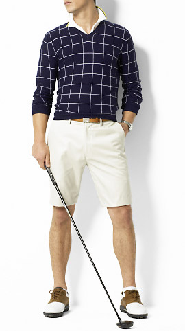 Polo Golf Windowpane Plaid Sweater