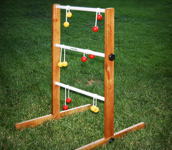Ladder golf is one of the tailgating games you can use to keep kids entertained
