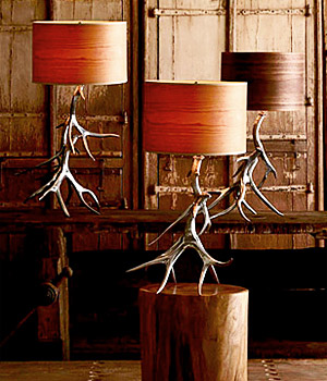 Roost Aluminum Antler Lamp