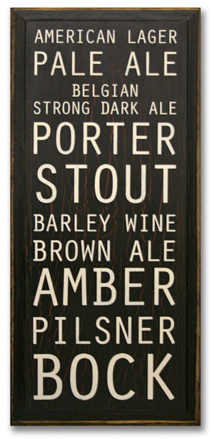 Types Of Beer Sign