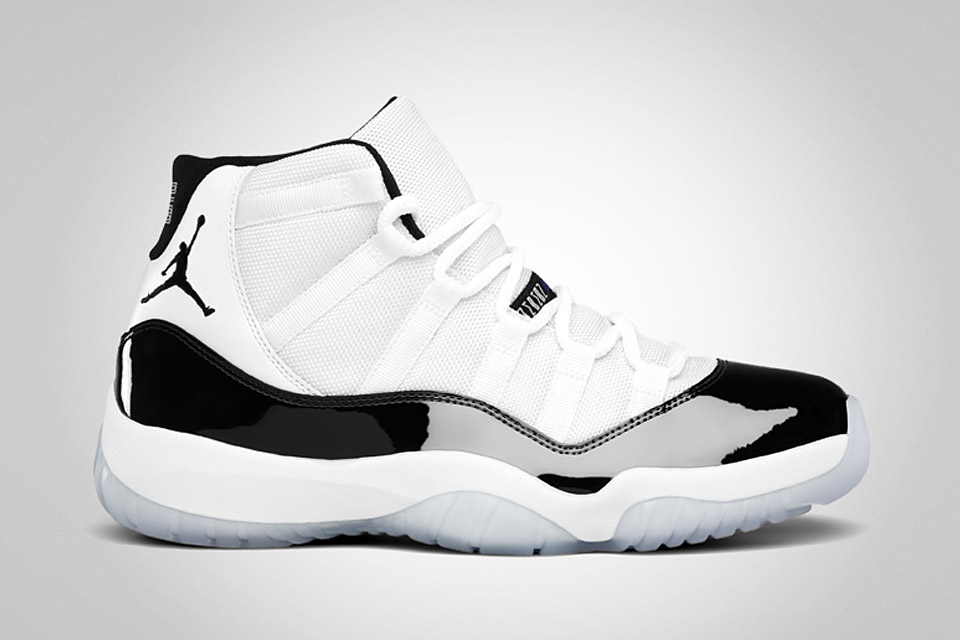 jordan retro 11 black and white high