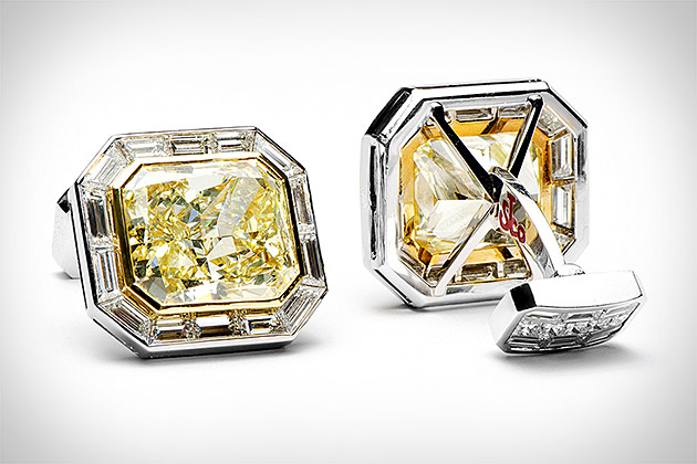 jacob canary diamond cufflinks Jacob & Co. Canary Diamond Cufflinks 