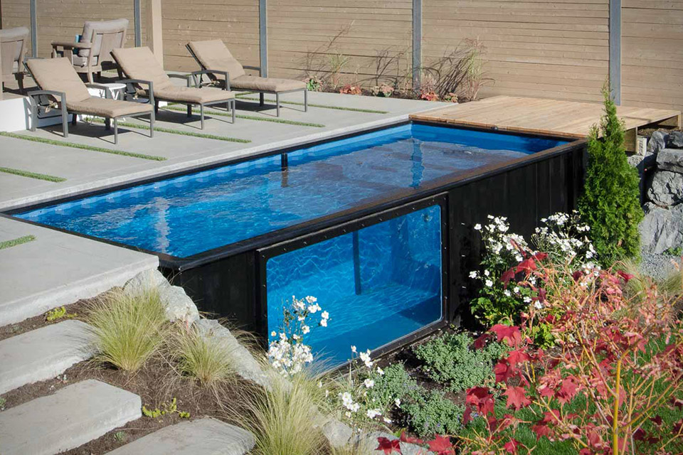 shipping containers for pools