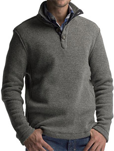 Banana Republic Chunky Button-Mock Pullover