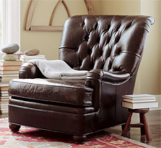 Pottery Barn Russell Leather Armchair